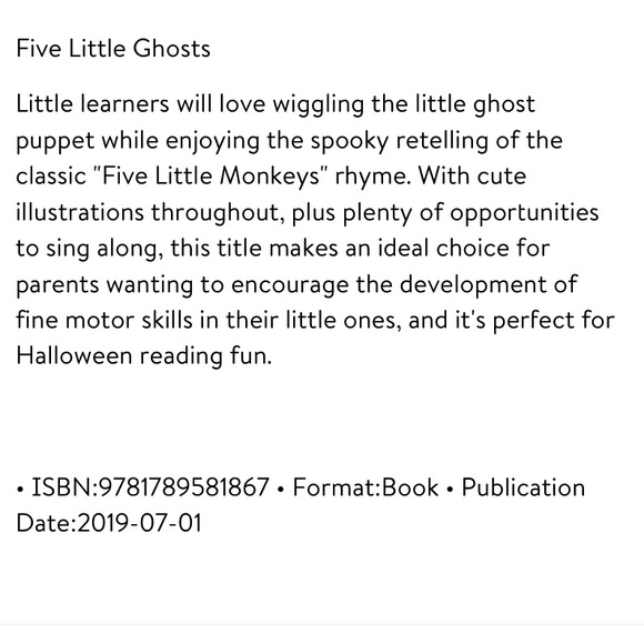Five Little Ghost (Board Book) - Picture 2 of 10